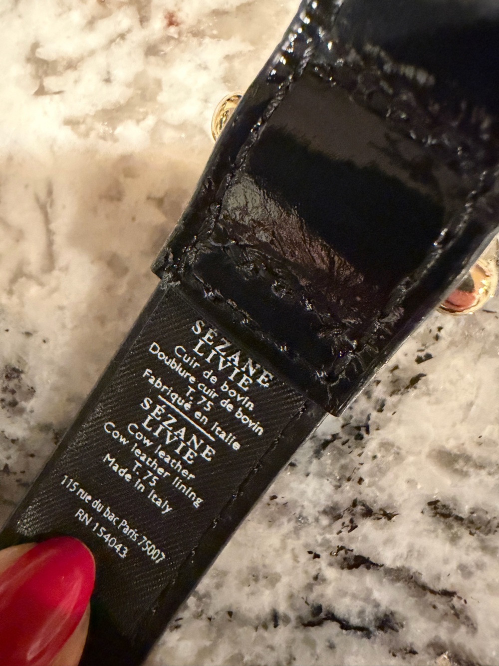 Sezane Livie belt - black patent - Picture 5 of 5